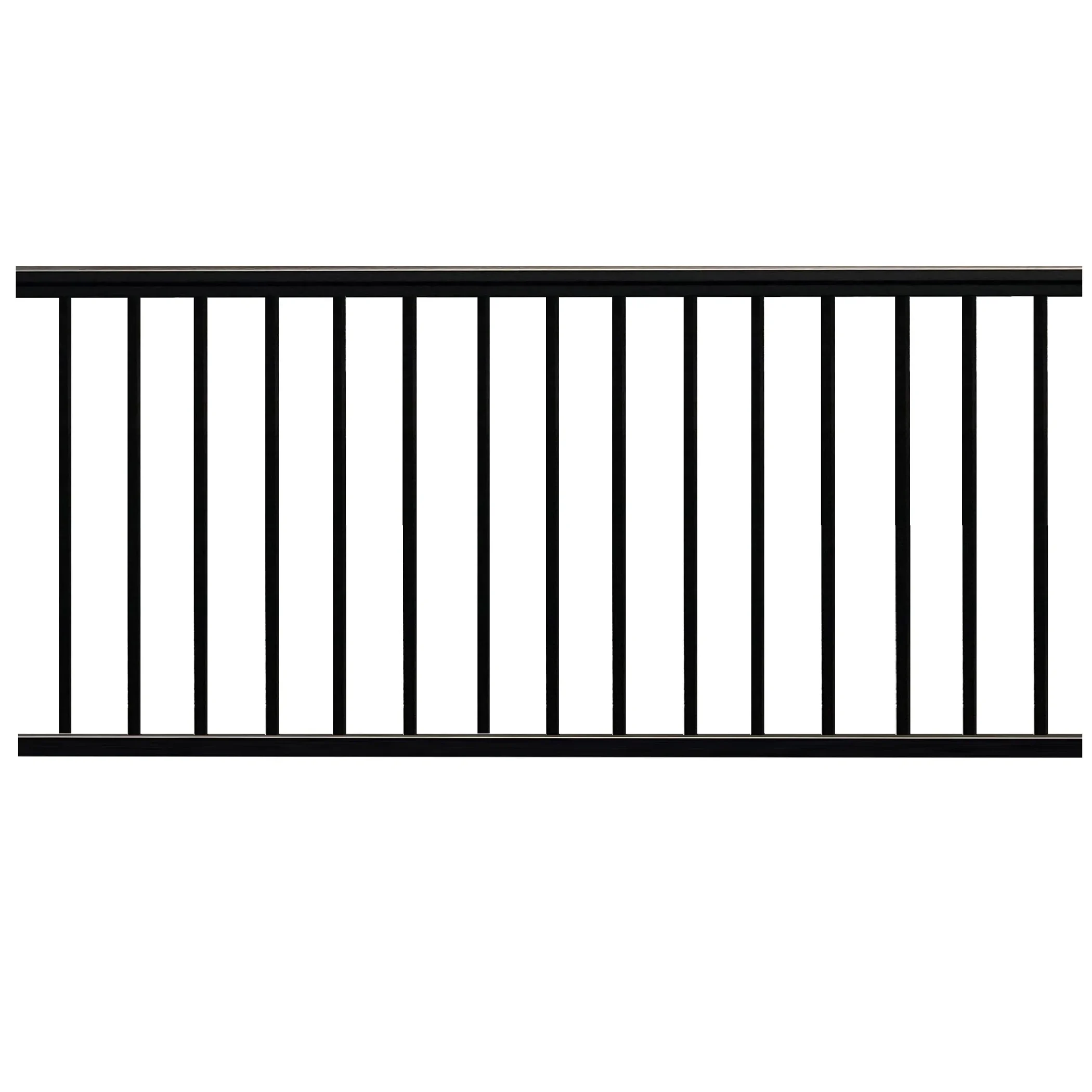 Aluminum balcony railing with vertical bars design