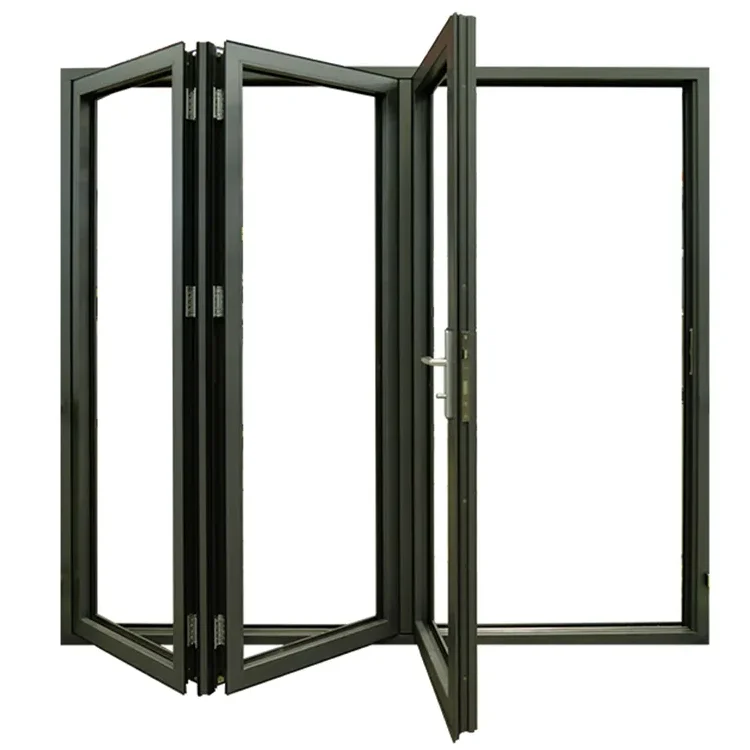 Aluminum folding door with clean and modern frame design