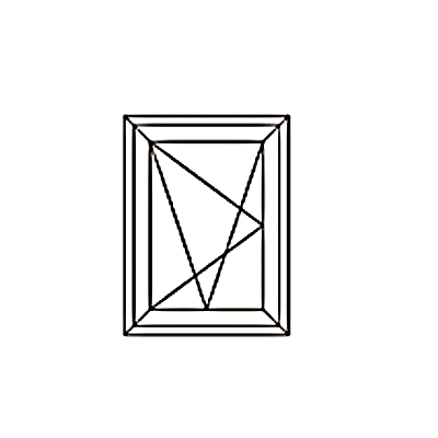 Finestra a battente e ribalta con design a pannello singolo con telaio