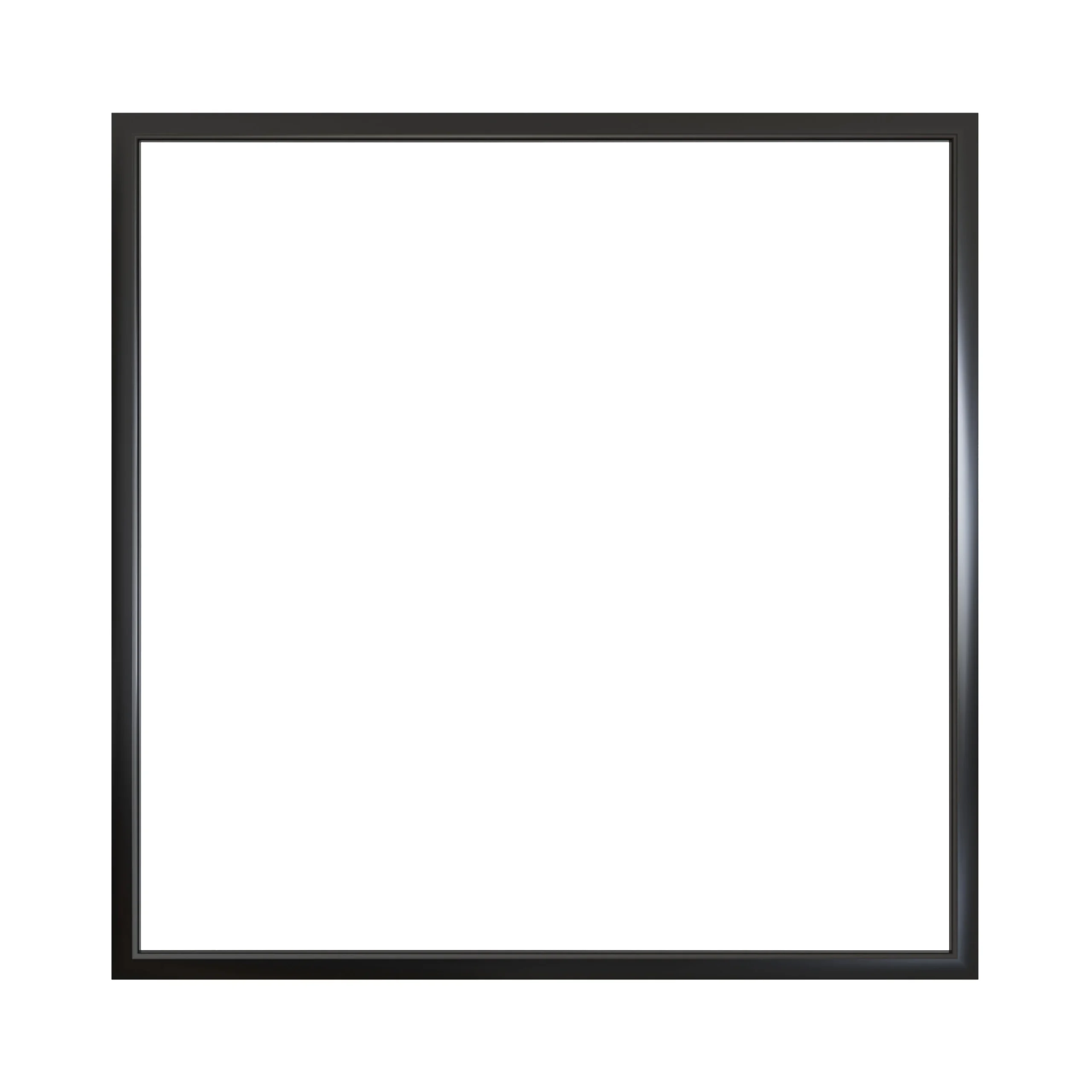 black framed picture window with clear glass