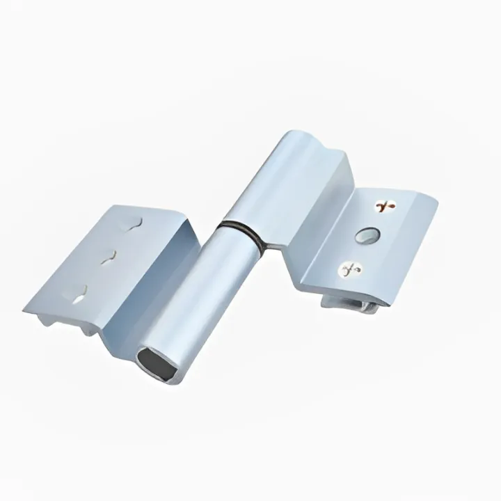 Cerniera in metallo con due staffe di montaggio per telaio porta