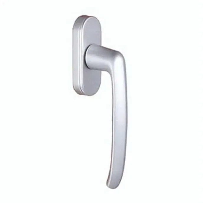 Accessoire pour baie vitrée, poignée de fenêtre élégante en argent