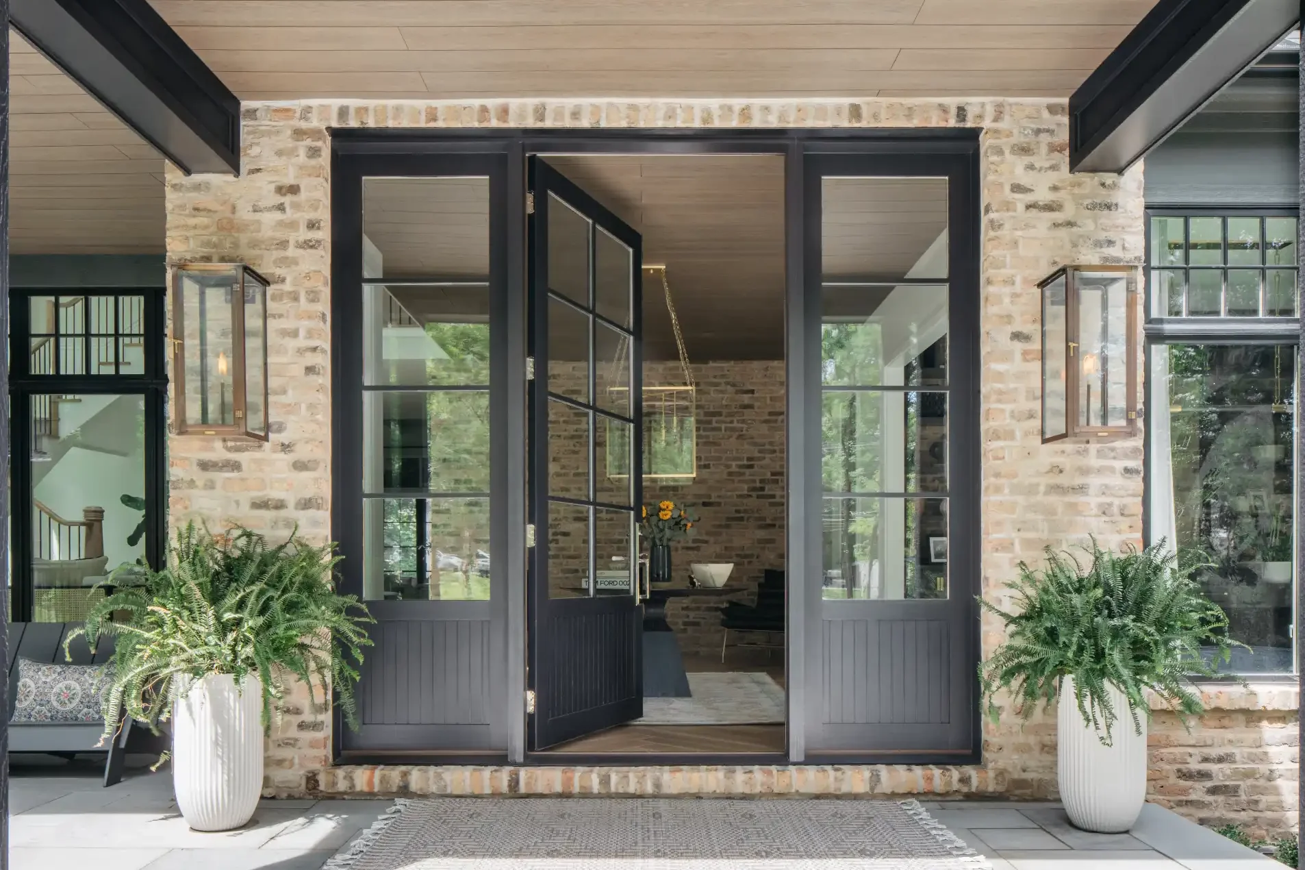 工匠風格玻璃門前門設計概念