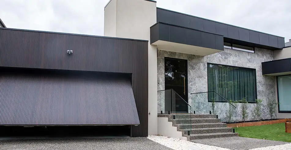 Illustration of tilt up retractable garage door mechanics