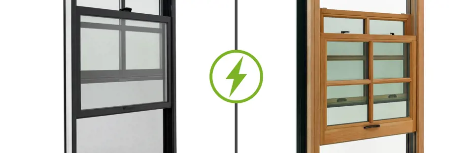Comparing energy use of sliding and double hung windows
