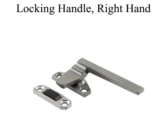 Right hand window locking handle hardware set