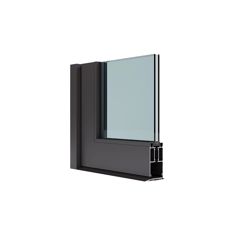 Thermally insulated pivot door with double glazing