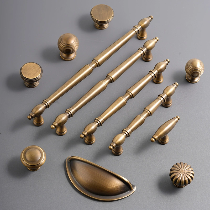 Assorted vintage style French door handles