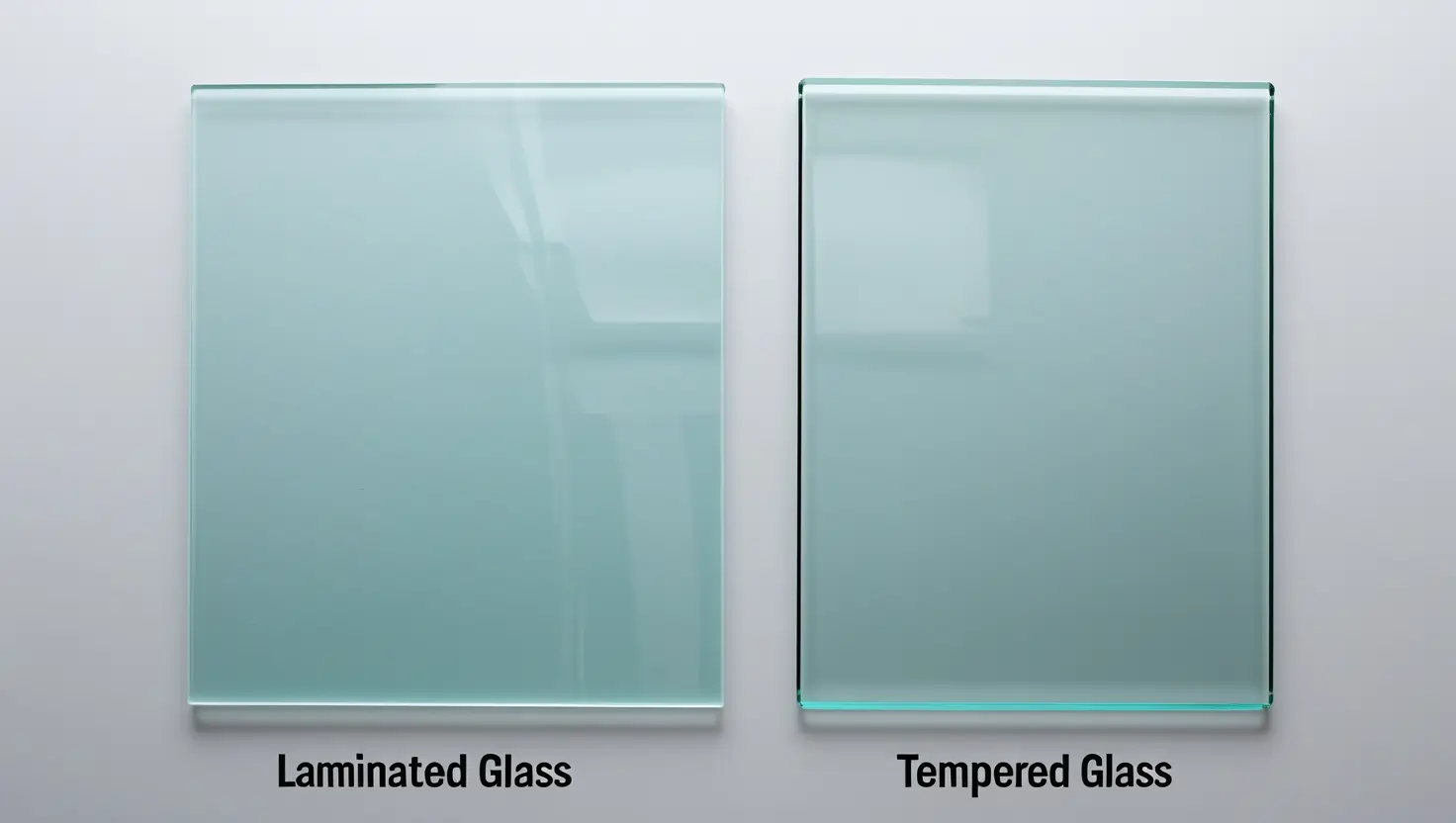 Comparaison de la clarté du verre feuilleté et du verre trempé