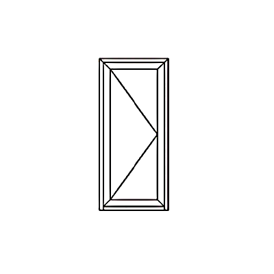 Porta a battente a un'anta con design a battente laterale