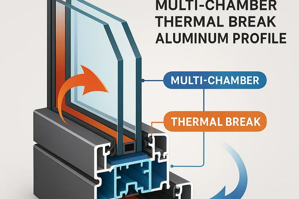 Thermal break aluminum profile cross section