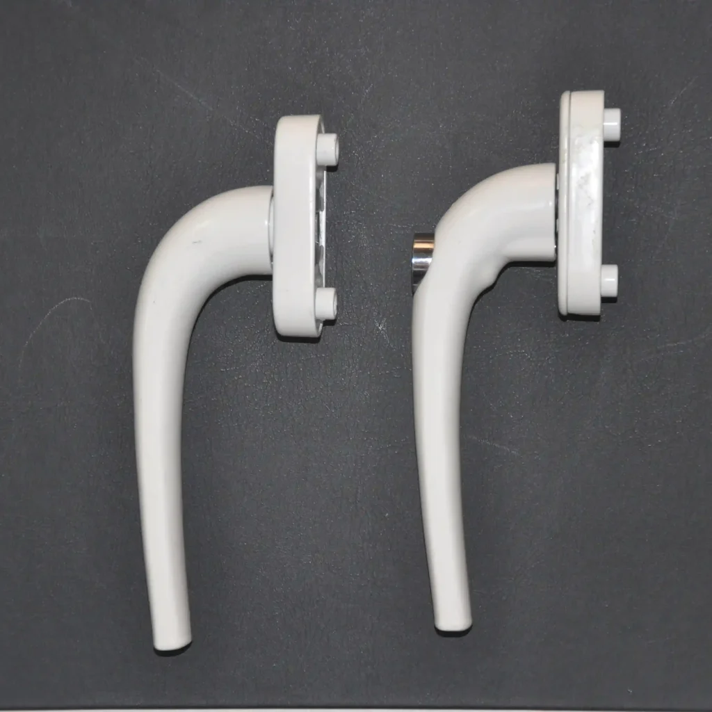 White Swing Door Handle Set