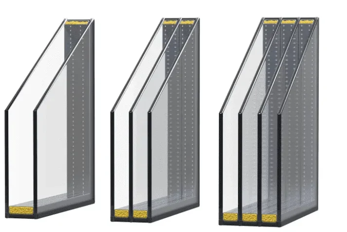 3 layer to 4 layer insulated glass unit types