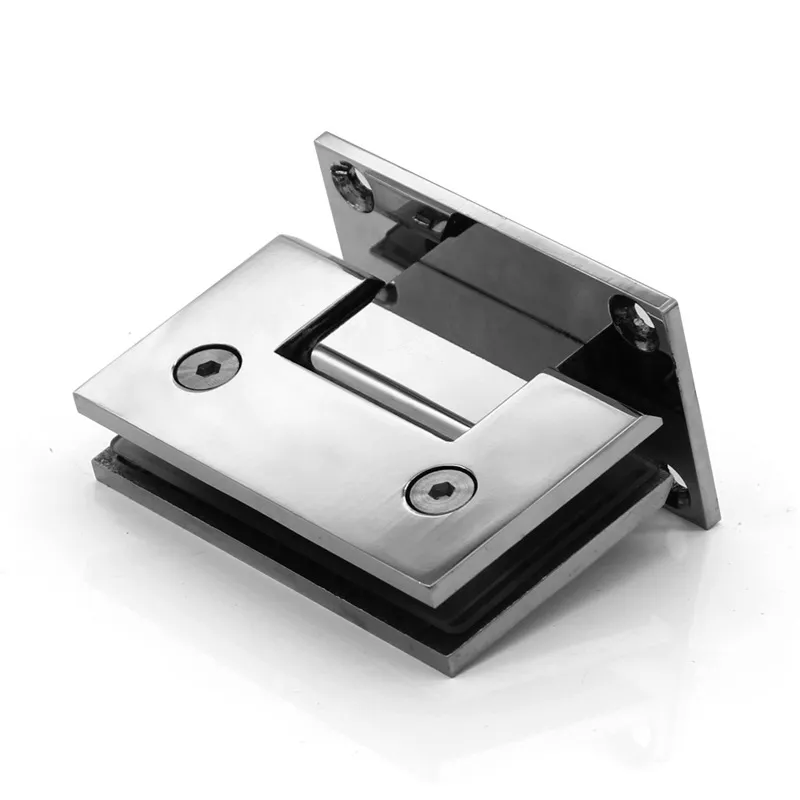 90 degree heavy glass hinge with base plate