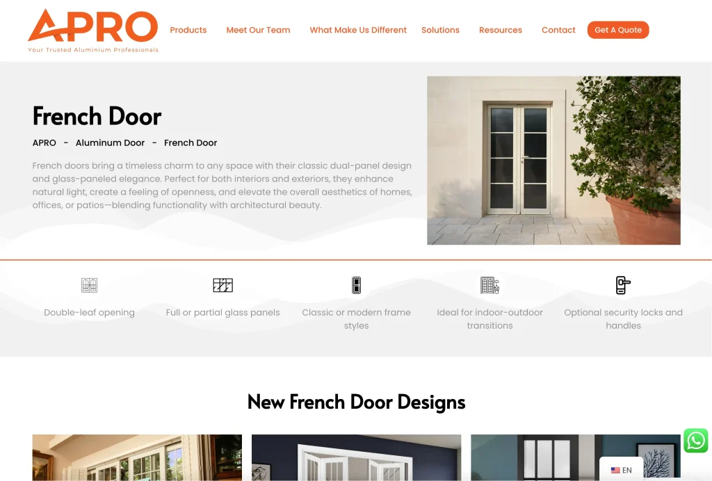 프랑스 도어 제조업체 중 하나인 APRO