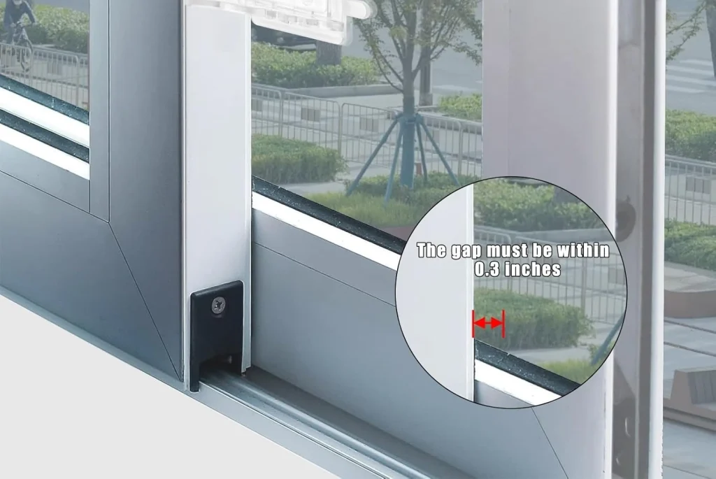 Close up of window lock securing the frame