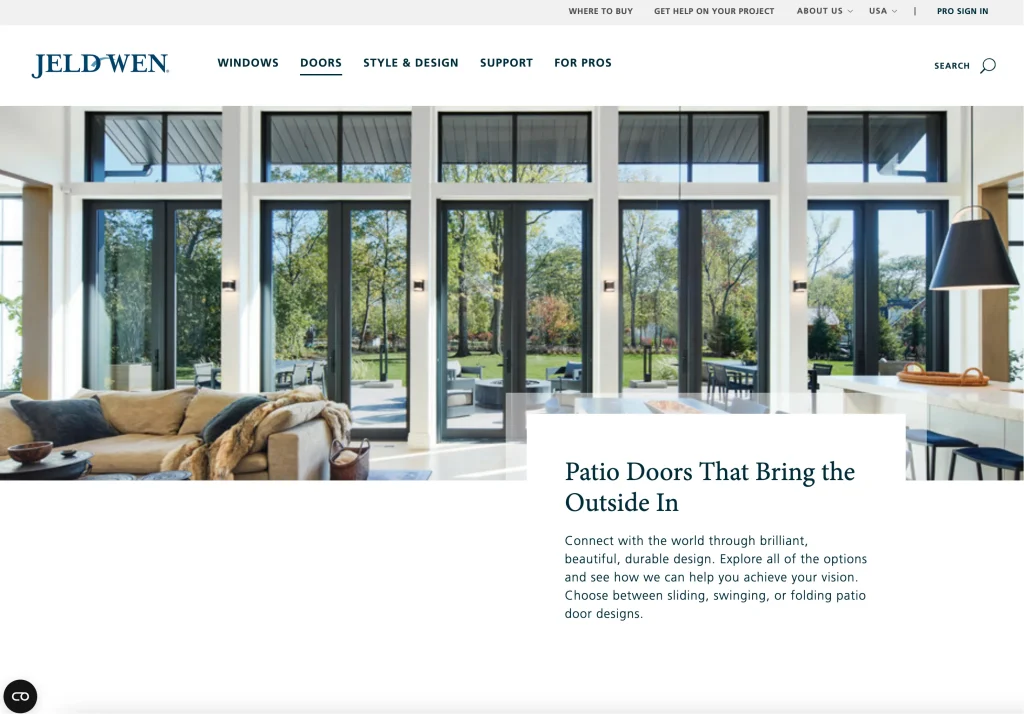 JELD WEN uno de los fabricantes de puertas de patio