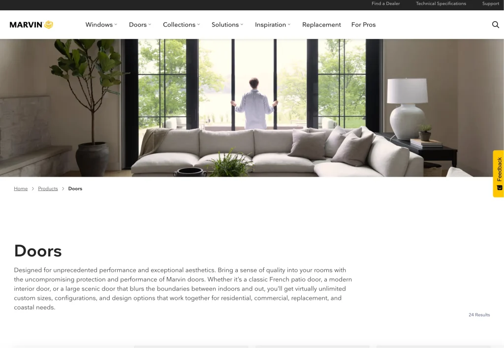 Marvin one of the top door manufacturer