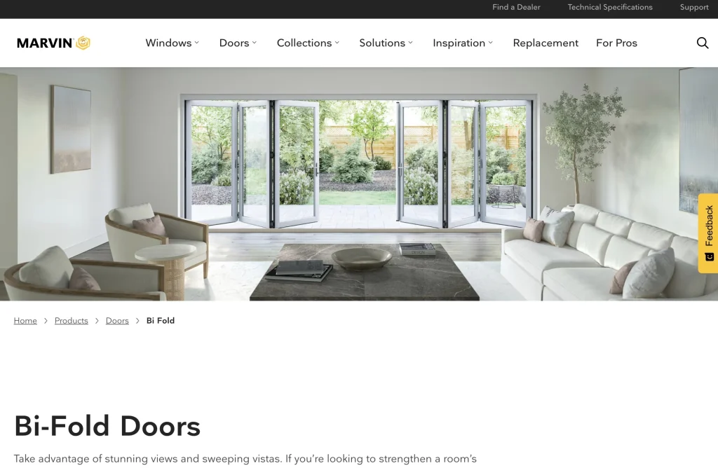 Marvin one of the top folding door manufacturer in the usa