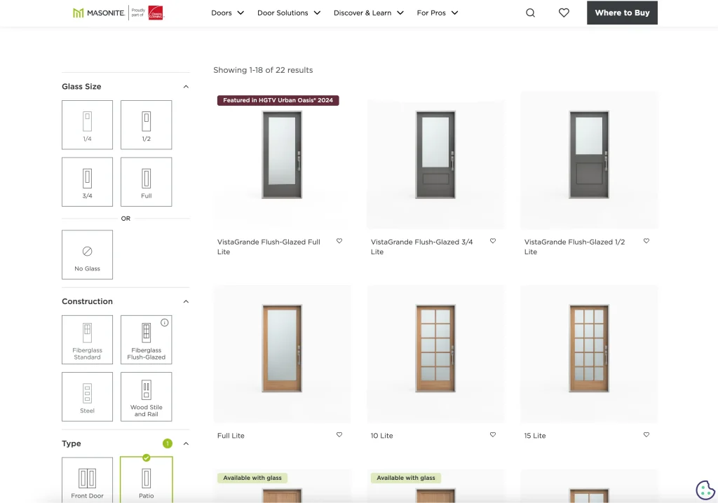 Masonite, uno de los fabricantes de puertas de patio
