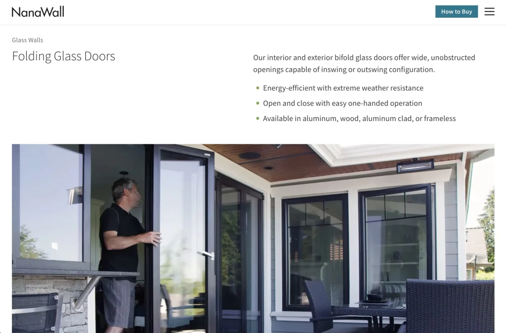 NanaWall one of the top folding door manufacturer in the usa