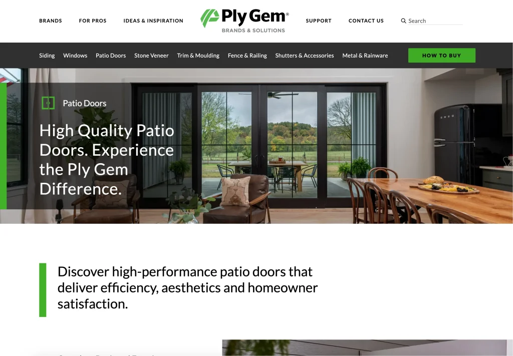 Ply Gem, uno de los fabricantes de puertas de patio