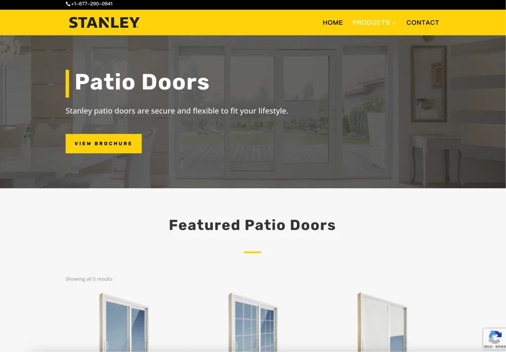 Stanley, uno de los fabricantes de puertas de patio