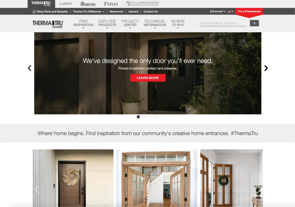 ThermaTru — один из производителей дверей из стекловолокна