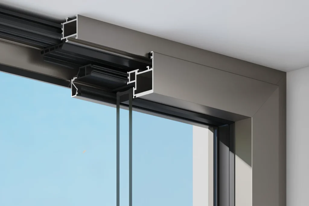 Tilt and turn window showing unique dual opening design