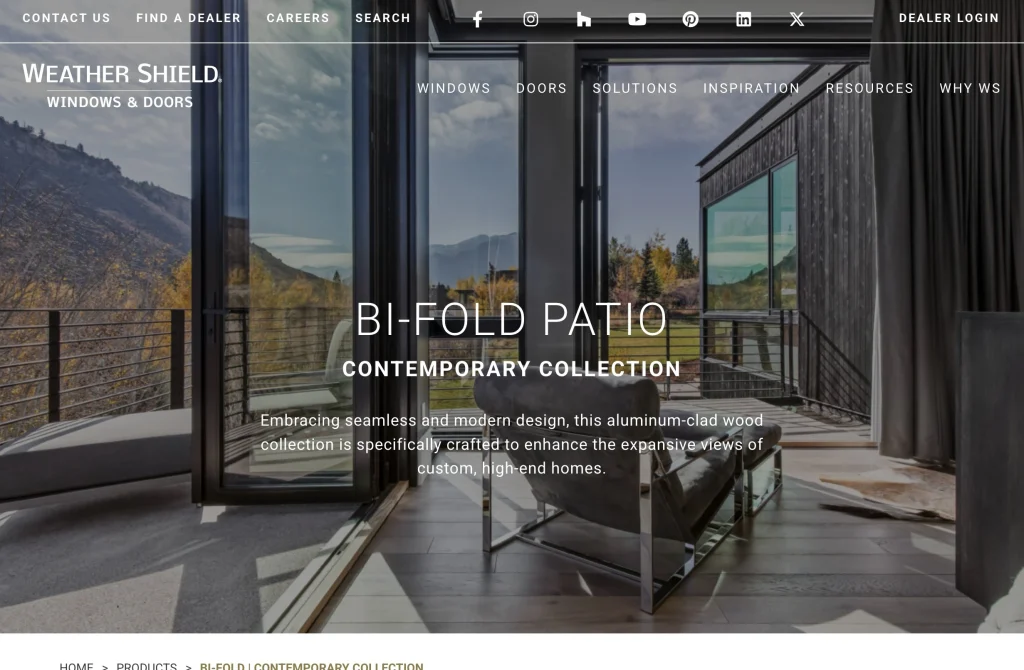 Weather Shield Windows Doors one of the top folding door manufacturer in the usa