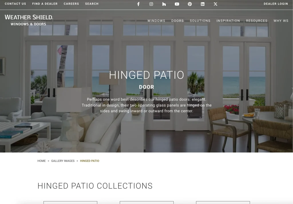 Weather Shield, uno de los fabricantes de puertas de patio