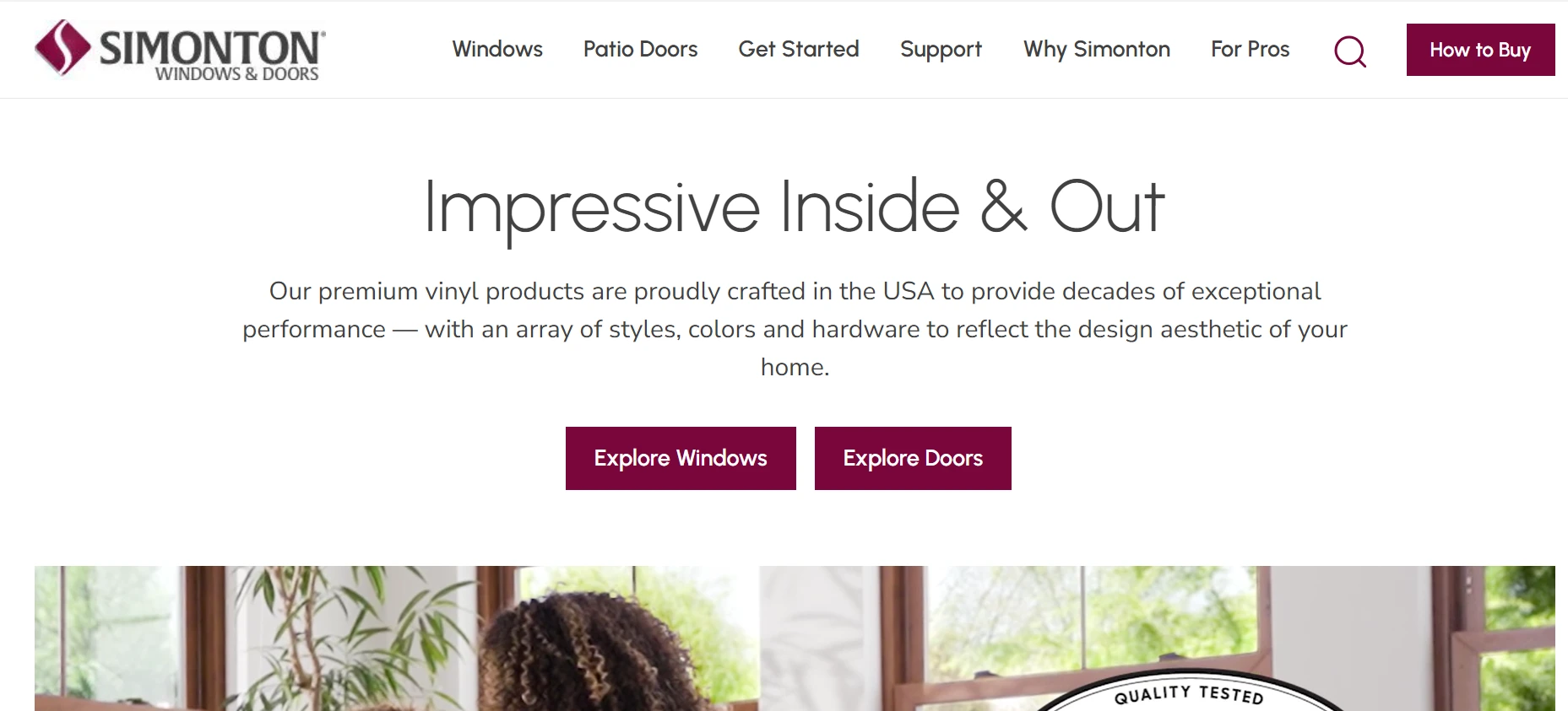 Simonton 더블 헝 창문 제조업체