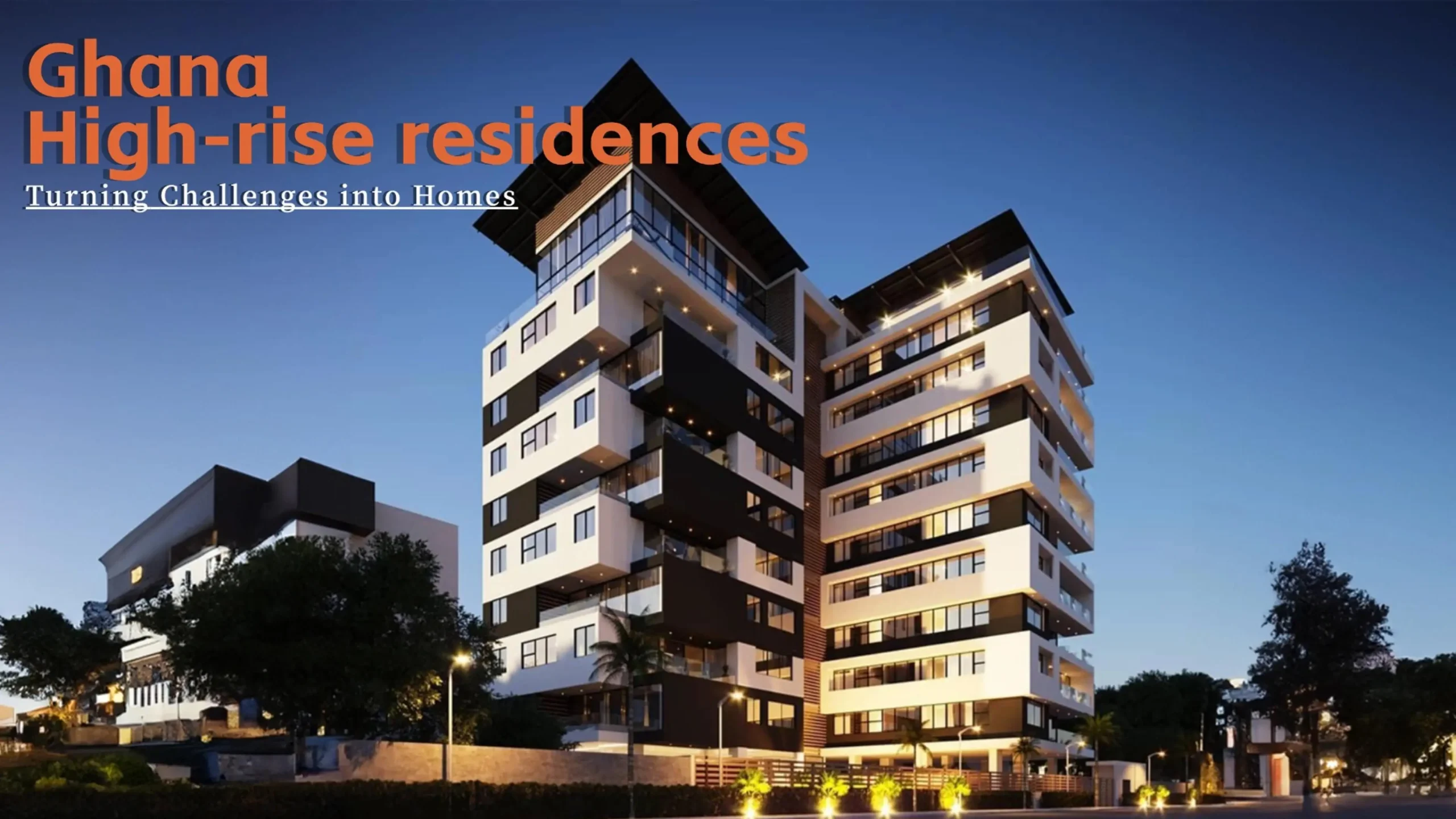 Bannière marketing pour les appartements de luxe Tower Cascades