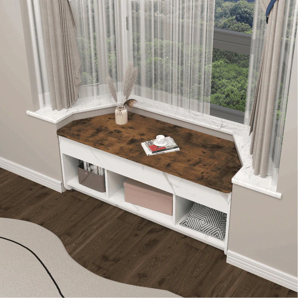 帶開放式隔間的長椅 隔間 靠窗座位創意