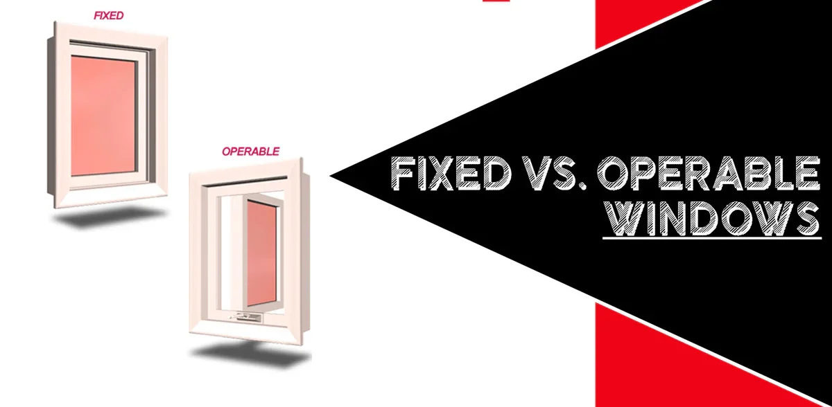 고정형 및 작동형 창 비교 그림