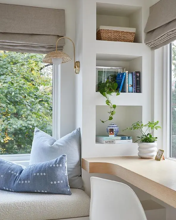 靠窗座位書桌組合 靠窗座位創意