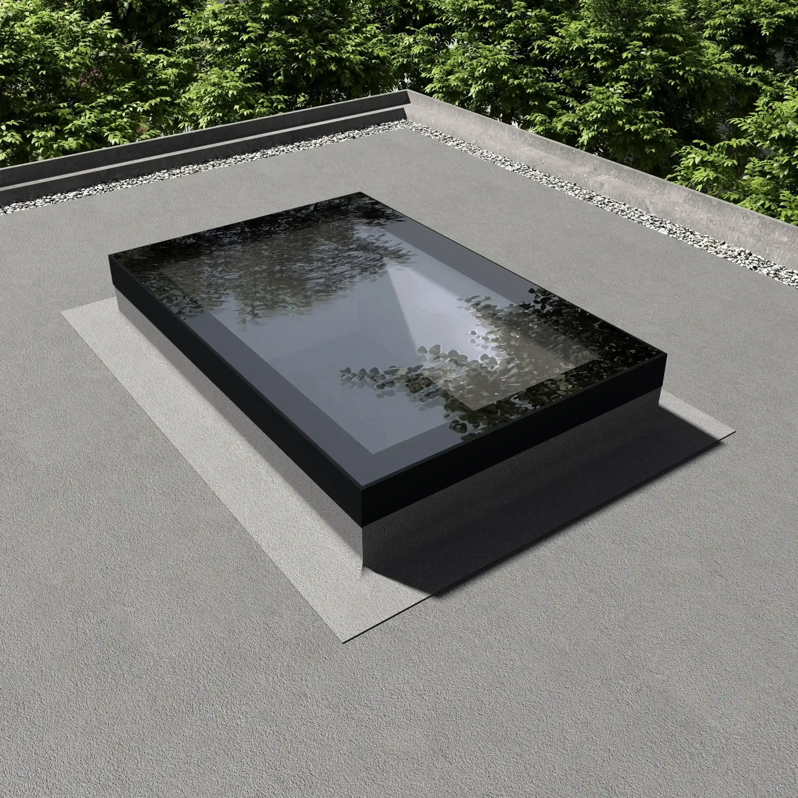 Black Framed Skylights and Roof Lights Black Glass Window Design
