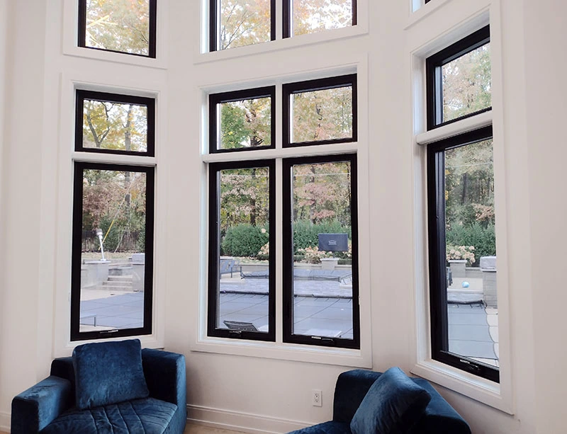 Black Picture Windows Black Glass Window Design