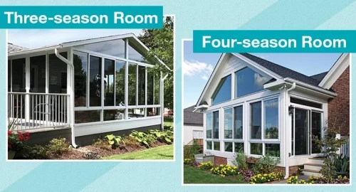 Three season vs four season sunroom window comparison