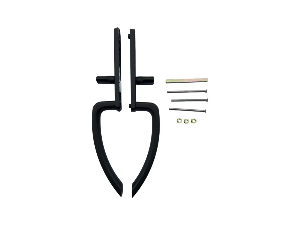 Set di maniglie per porte pieghevoli in alluminio nero