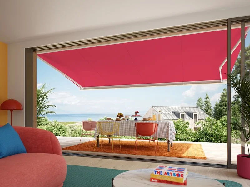 Colorful Pop Awning Accents Window Awning Ideas