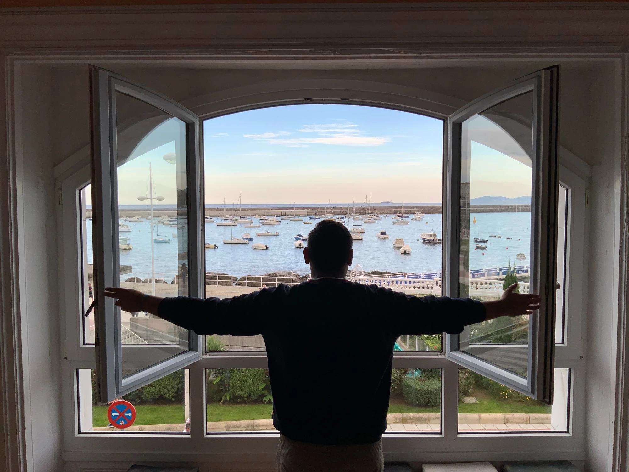 North facing window with soft even daylight indoors