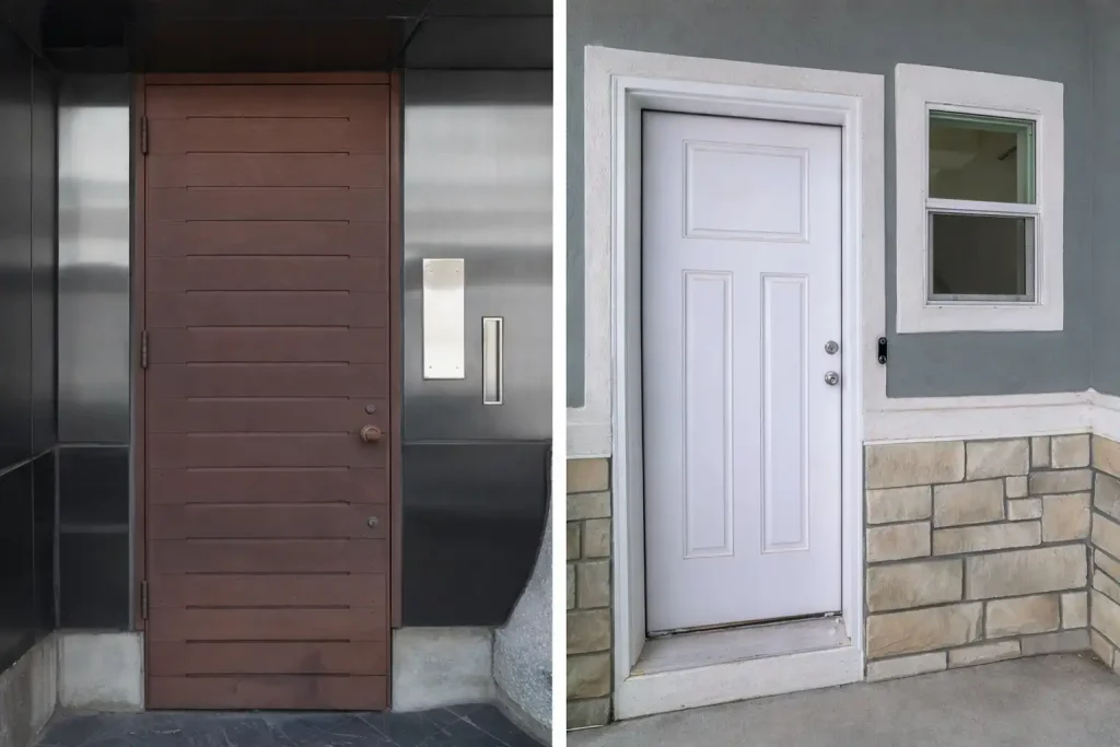 スラブドアとプレハングドアの比較