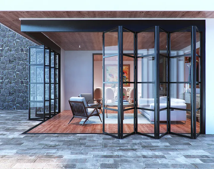 Portes pliantes en aluminium - Qu'est-ce qu'une porte pliante ? Types, dimensions et guide d'achat 2026 - APRO portes pliantes en aluminium