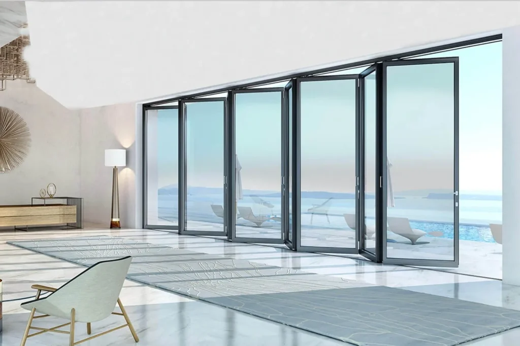 Portes pliantes en verre - Qu'est-ce qu'une porte pliante ? Types, dimensions et guide d'achat 2026 - APRO portes pliantes en verre
