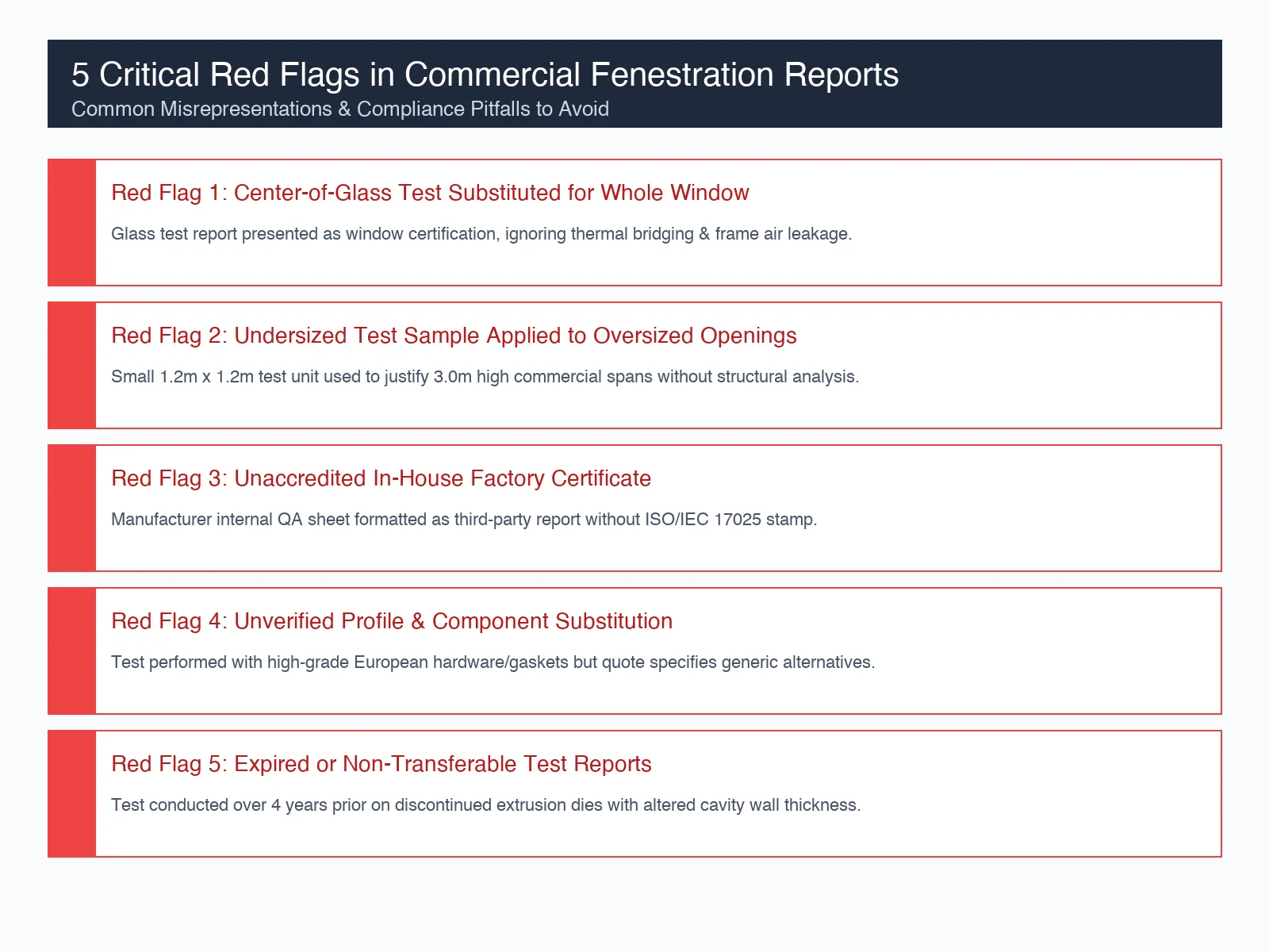 Red Flags Checklist for Spotting Inaccurate Window Test Reports